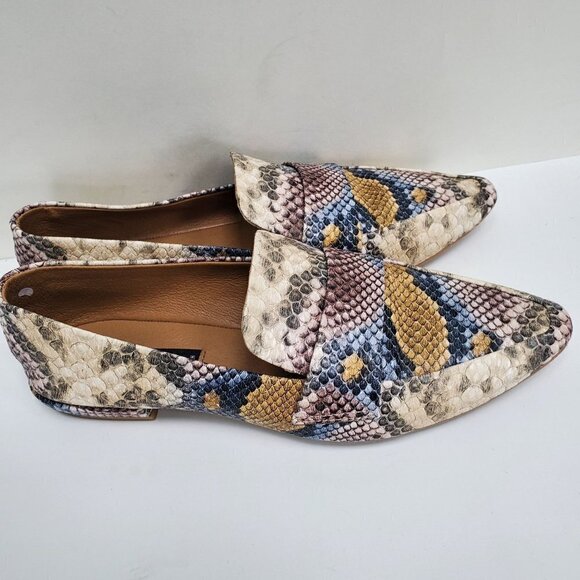 Steven By Steve Madden Hollie Multi Snakeskin Faux Leather Loafers Size 8M - Picture 2 of 10
